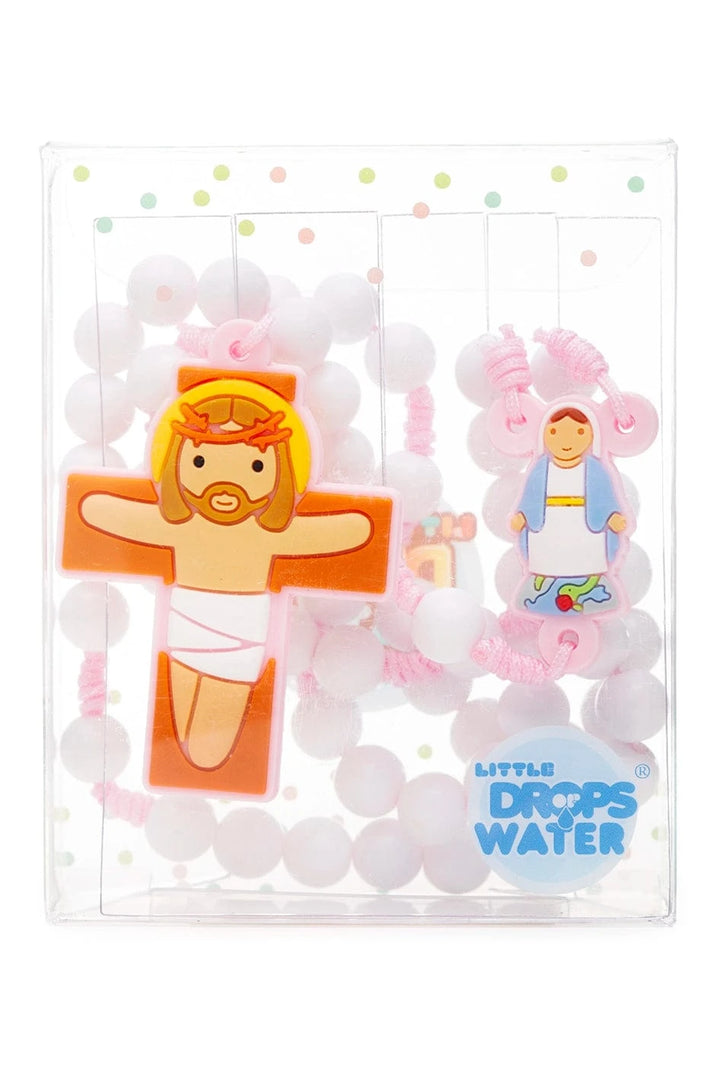 Little Drops of Water Rosaries Lady Of Grace Pink | First Communion & Baptism Gift