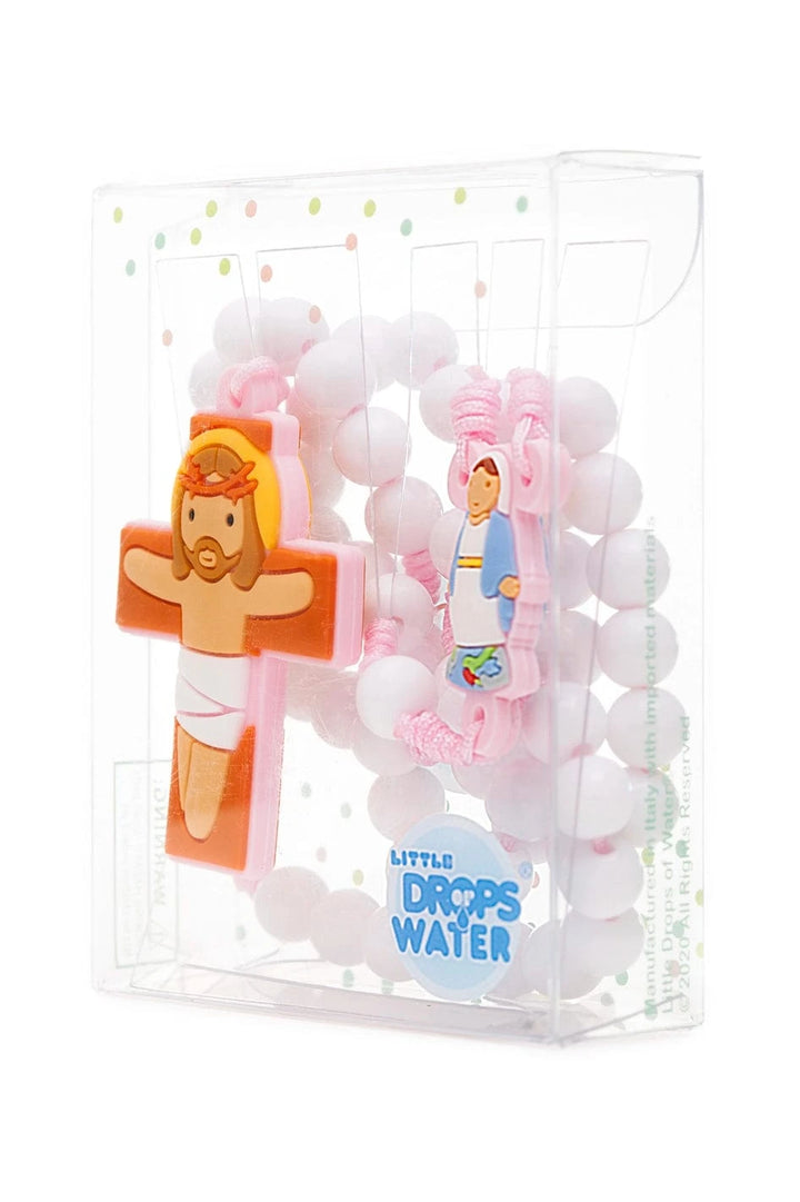 Little Drops of Water Rosaries Lady Of Grace Pink | First Communion & Baptism Gift