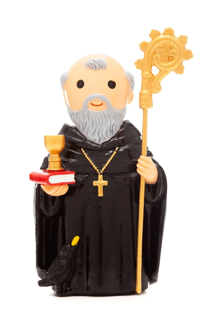 Little Drops of Water Saints Saint Benedict Collectors Edition Figurine – Protection Pattern Gift |