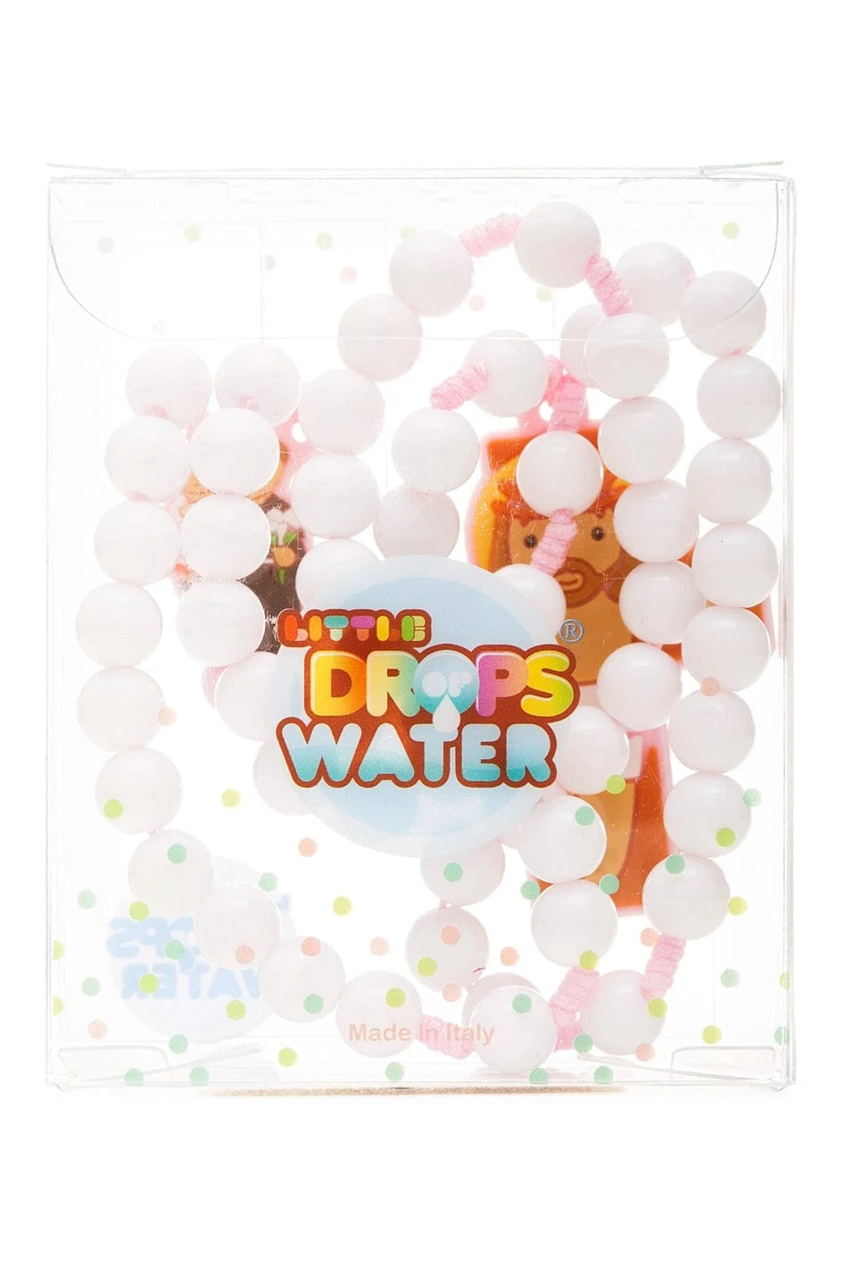 Saint Anthony boys rosary white beads blue cord close-up view
