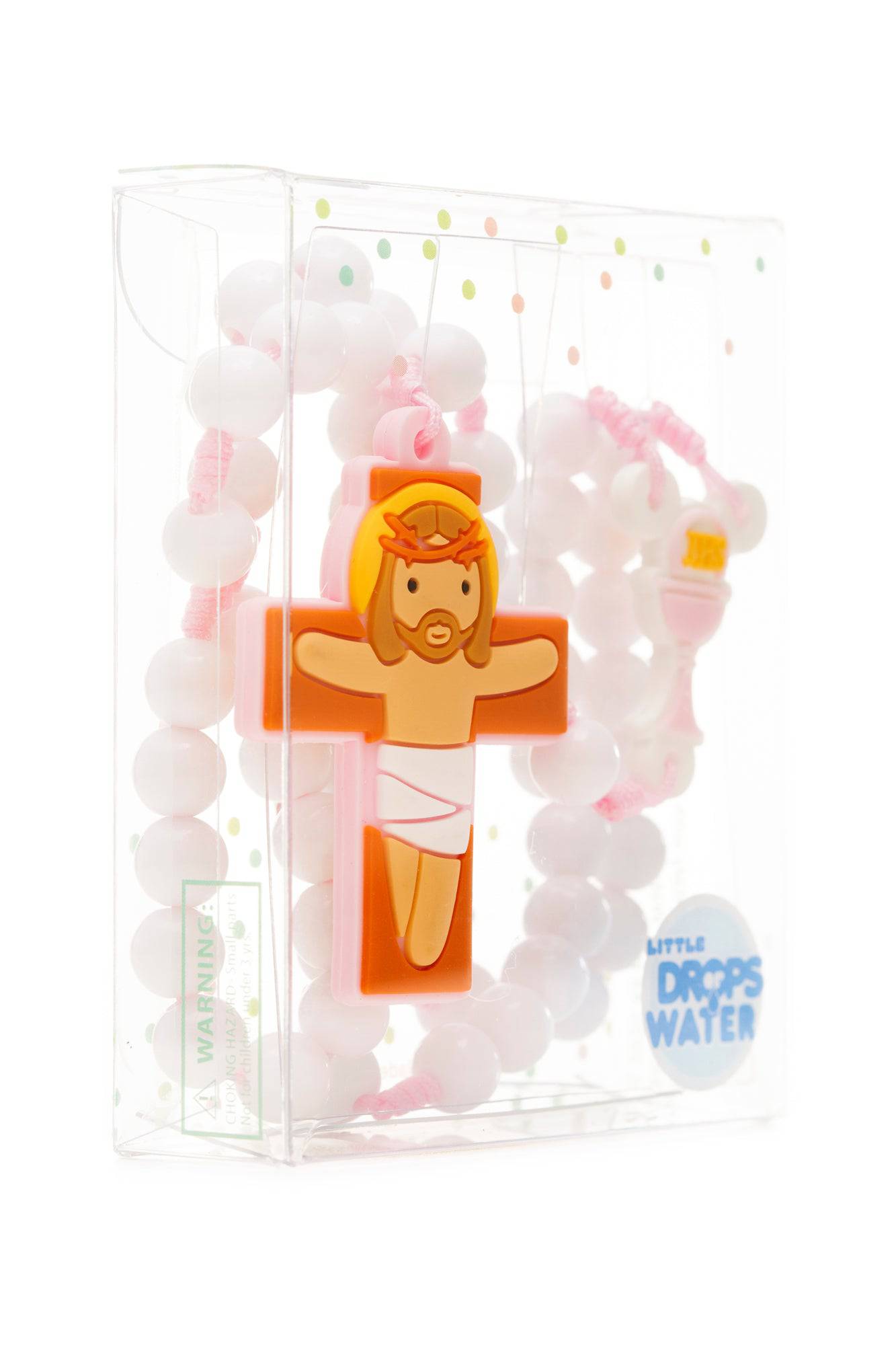 First Communion Pink Rosary - Little Drops of Water